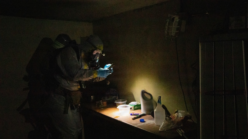 U.S. Marines Conduct CBRNE Training Inside an Underground Facility