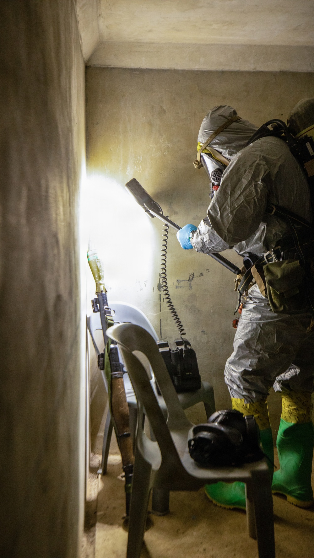 U.S. Marines Conduct CBRNE Training Inside an Underground Facility