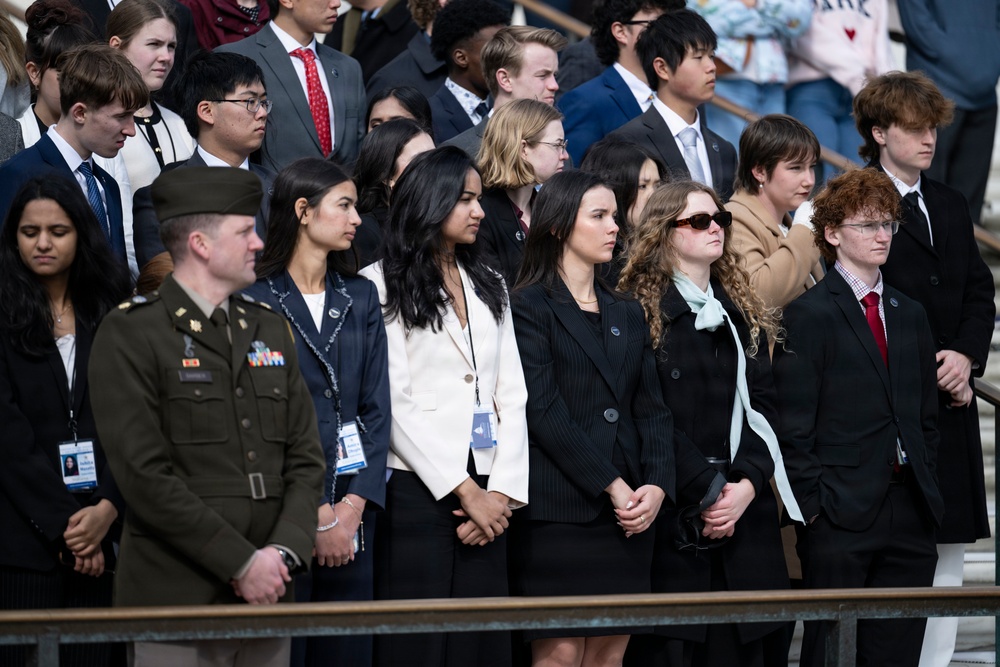 Students From the United States Senate Youth Program Visit Arlington National Cemetery
