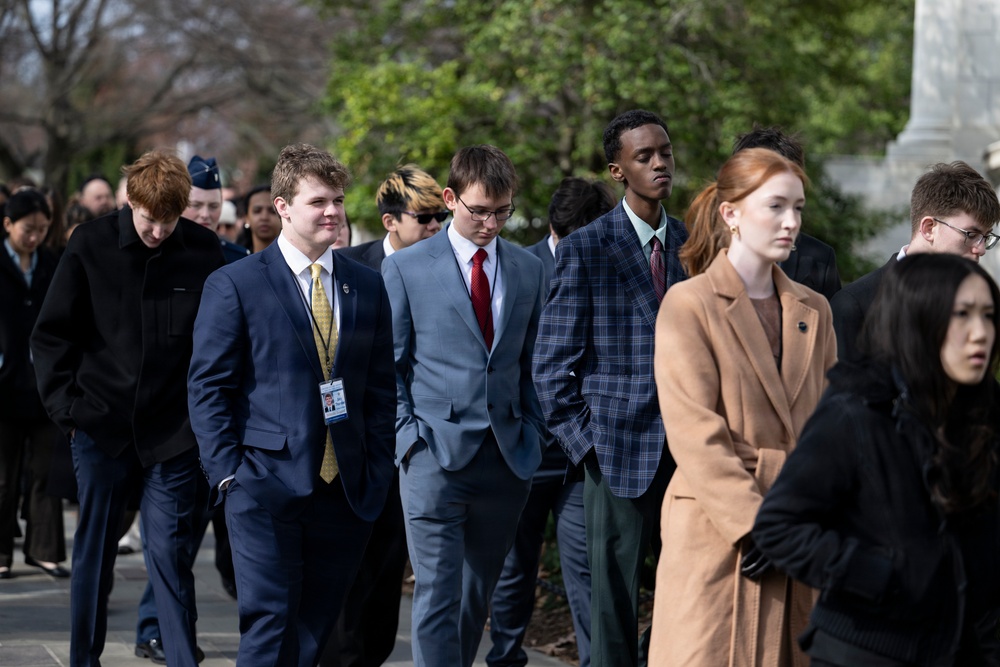 Students From the United States Senate Youth Program Visit Arlington National Cemetery