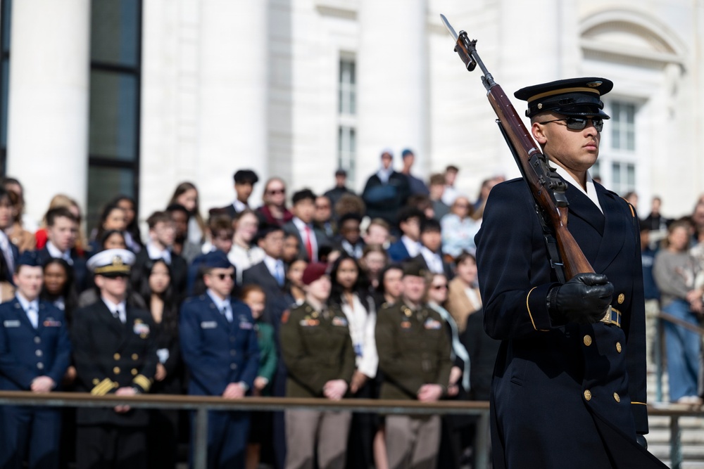 Students From the United States Senate Youth Program Visit Arlington National Cemetery