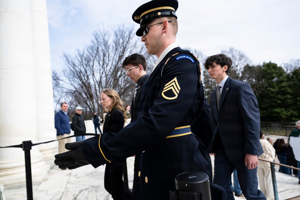 Students From the United States Senate Youth Program Visit Arlington National Cemetery