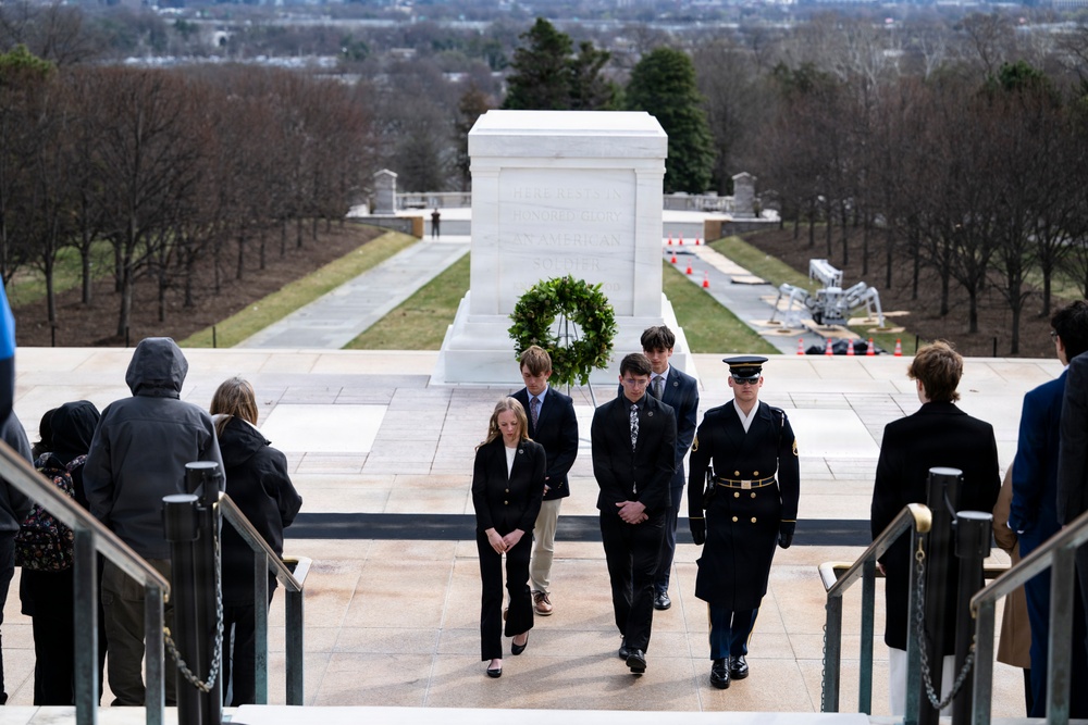 Students From the United States Senate Youth Program Visit Arlington National Cemetery