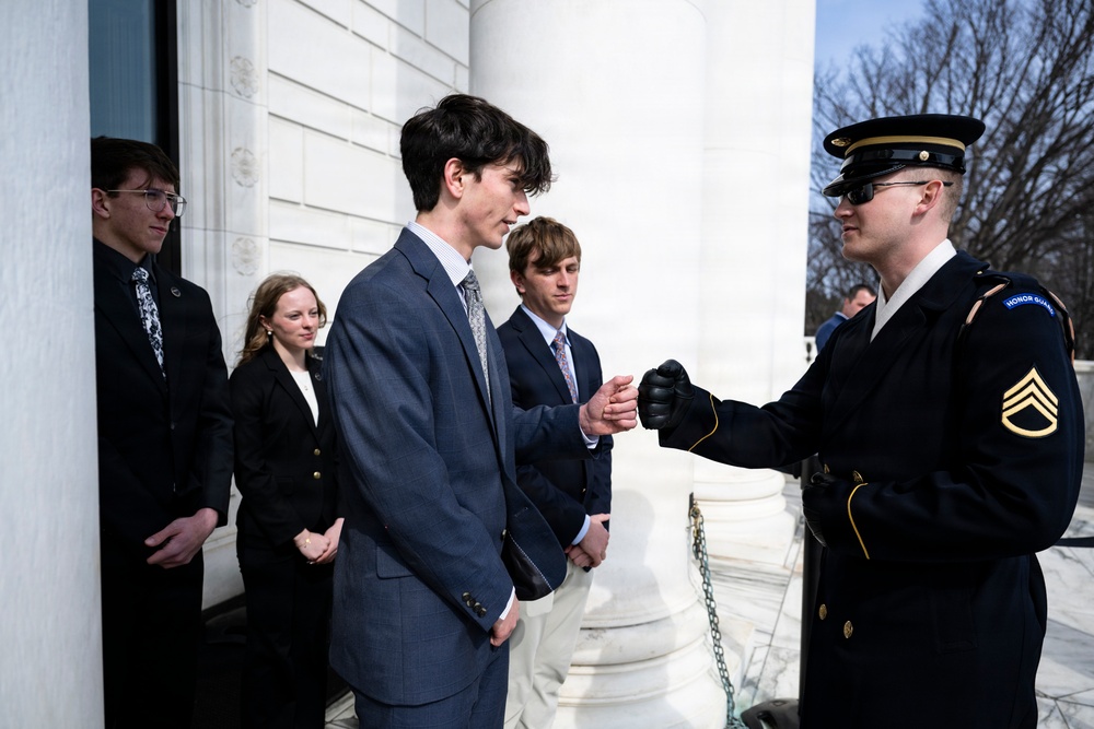Students From the United States Senate Youth Program Visit Arlington National Cemetery