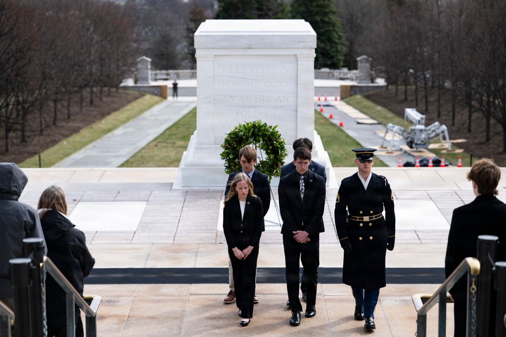 Students From the United States Senate Youth Program Visit Arlington National Cemetery
