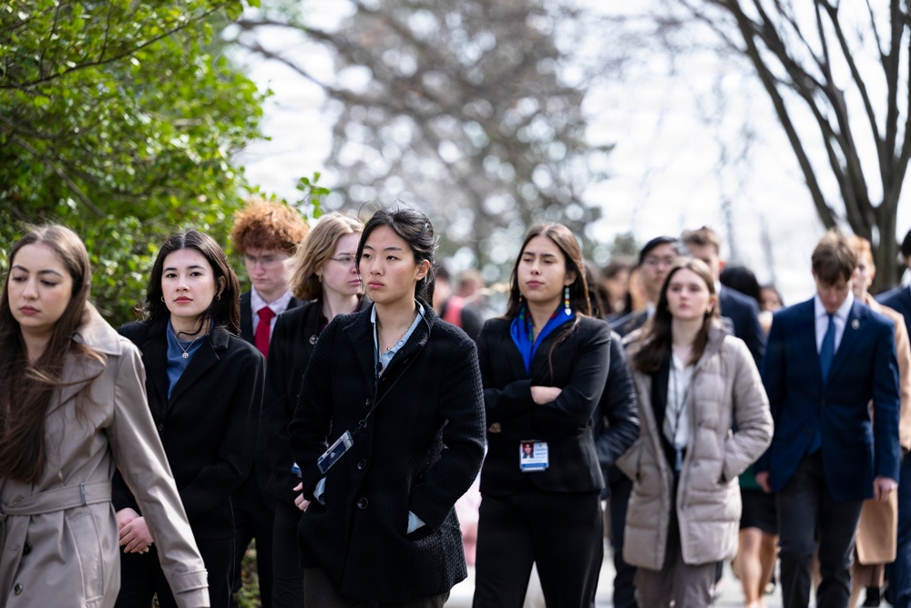 Students From the United States Senate Youth Program Visit Arlington National Cemetery
