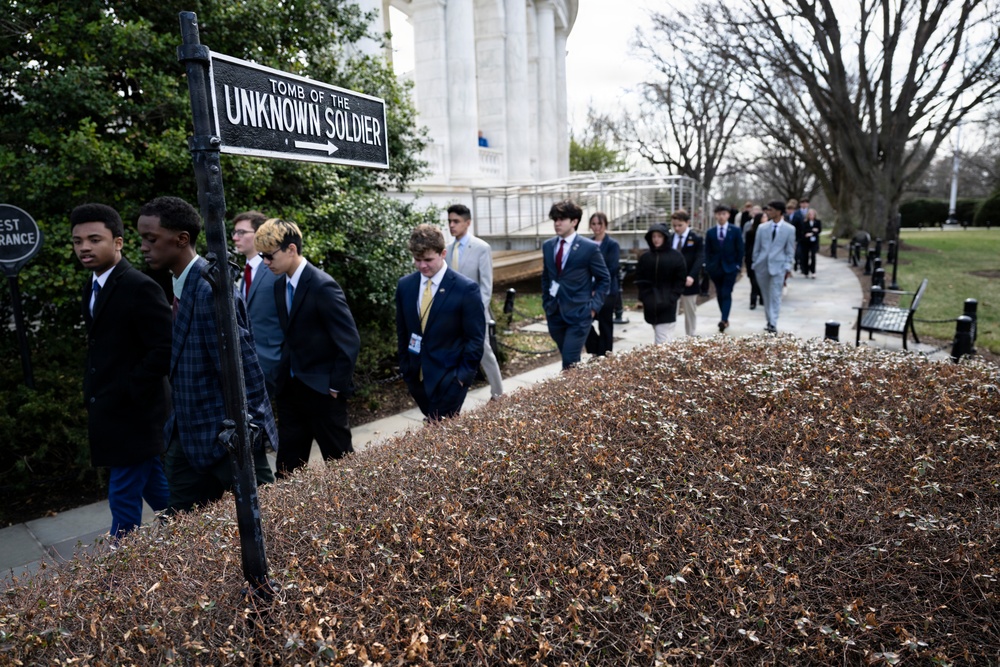 Students From the United States Senate Youth Program Visit Arlington National Cemetery