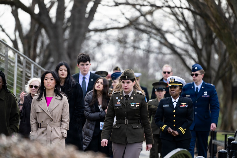 Students From the United States Senate Youth Program Visit Arlington National Cemetery