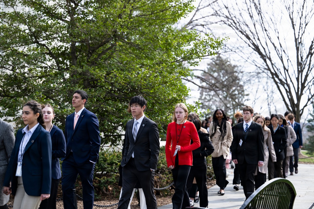 Students From the United States Senate Youth Program Visit Arlington National Cemetery