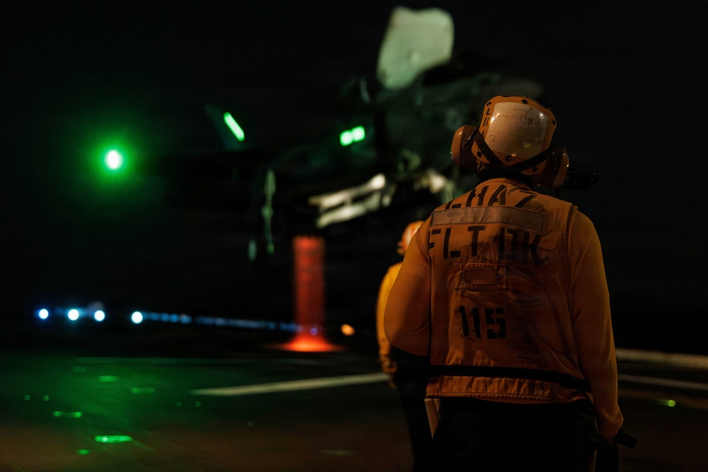 Marines conduct flight operations during Operation Epic Fury