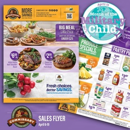 Commissary Sales Flyer for April 6 - 19 features salute to military children