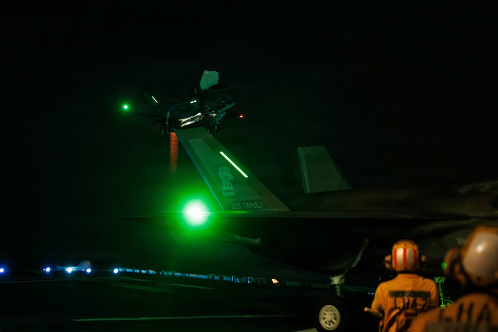 Marines conduct flight operations during Operation Epic Fury