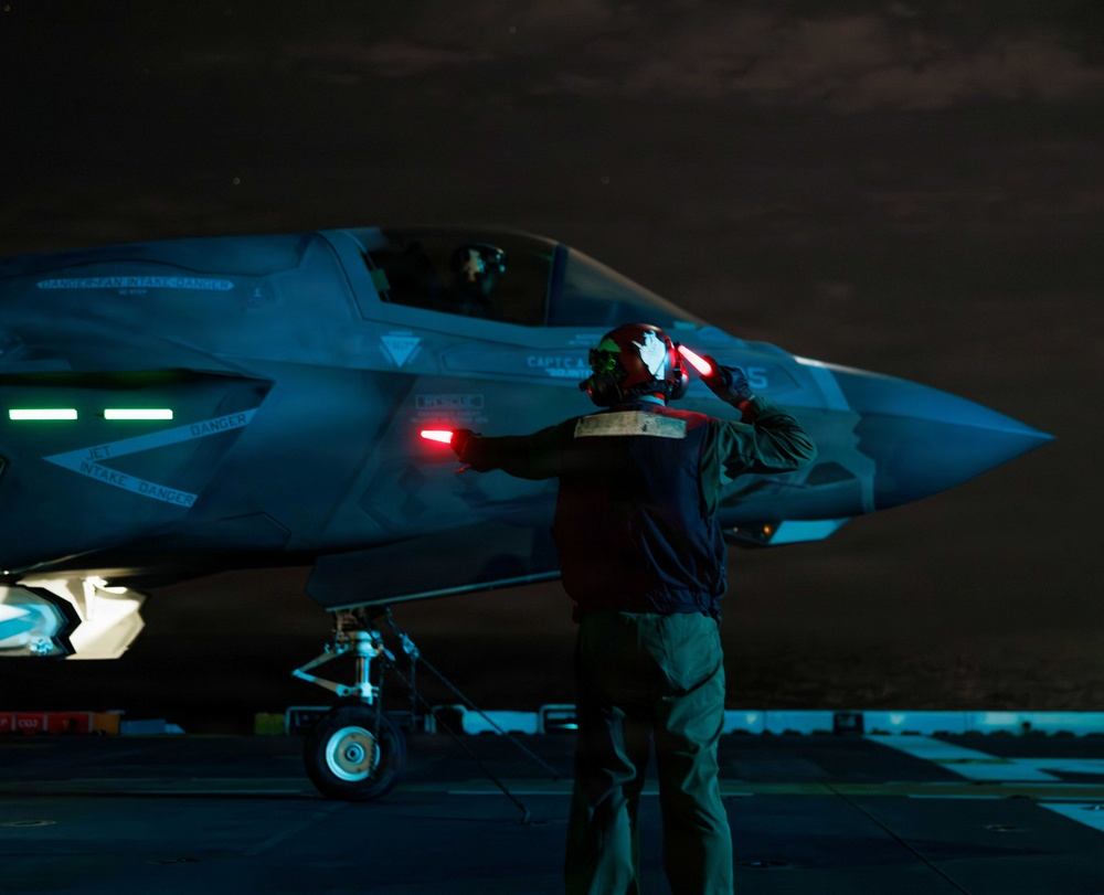 Marines conduct flight operations during Operation Epic Fury