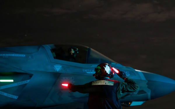 Marines conduct flight operations during Operation Epic Fury