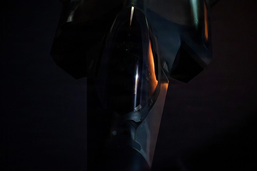 KC-135 Stratotanker refuels Fighter Aircraft during Operation Epic Fury