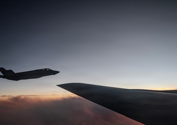 KC-135 Stratotanker refuels Fighter Aircraft during Operation Epic Fury