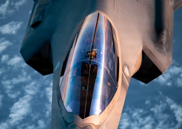 KC-135 Stratotanker refuels Fighter Aircraft during Operation Epic Fury