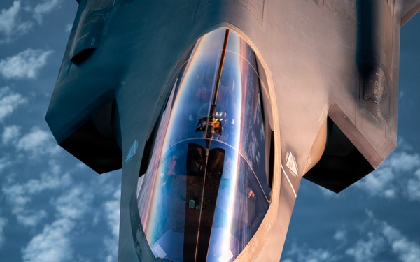 KC-135 Stratotanker refuels Fighter Aircraft during Operation Epic Fury