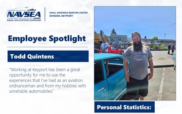 NUWC Division, Keyport Employee Spotlight: Todd Quintens