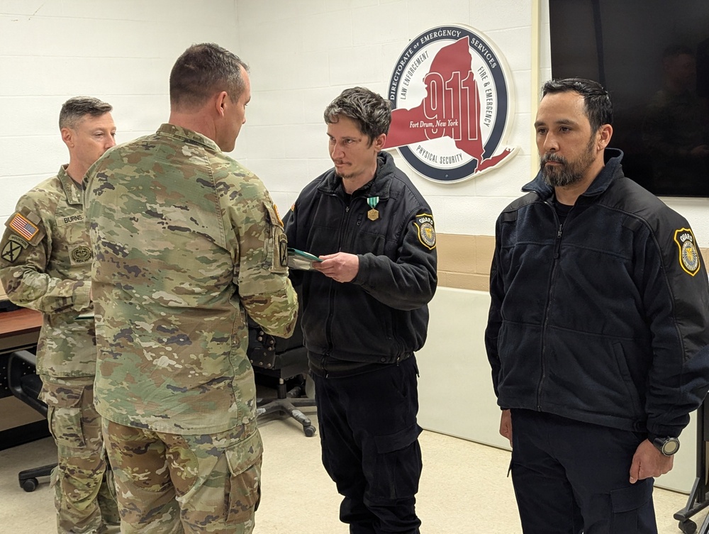 Fort Drum first responders awarded for professionalism, decisive actions on duty