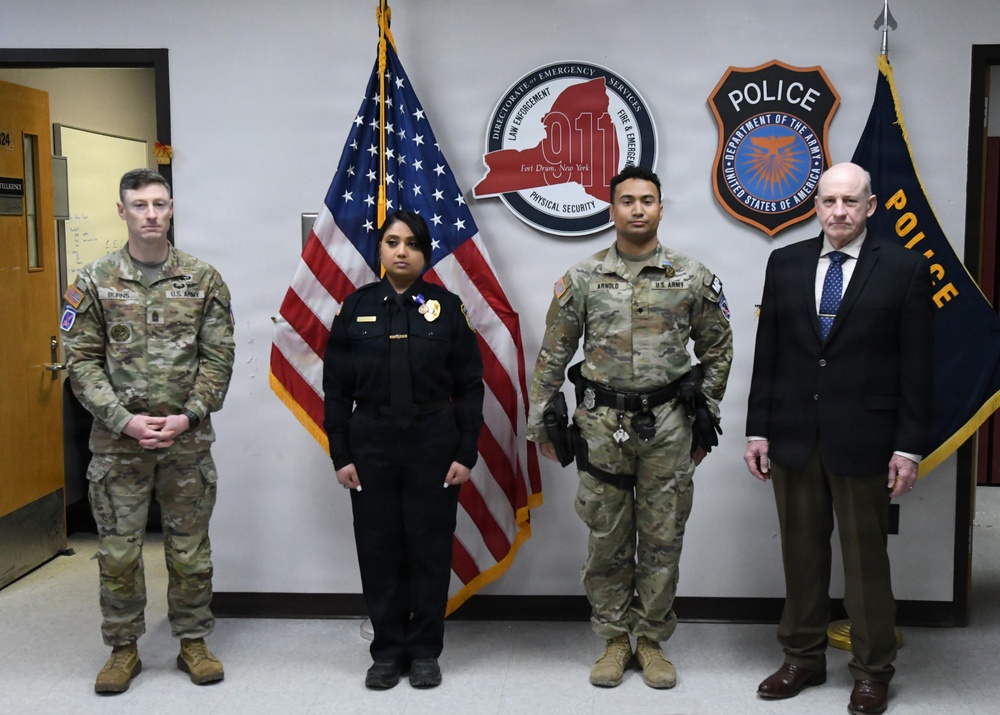 Fort Drum first responders awarded for professionalism, decisive actions on duty