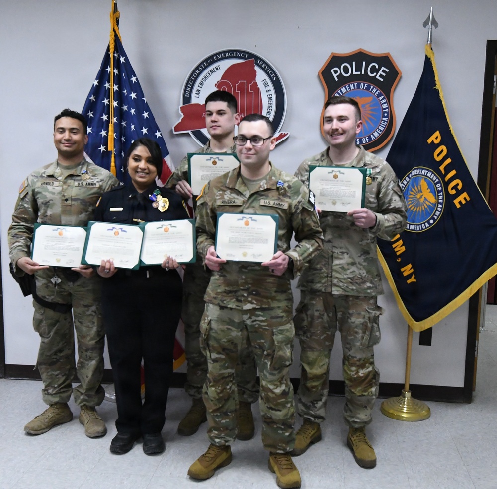 Fort Drum first responders awarded for professionalism, decisive actions on duty