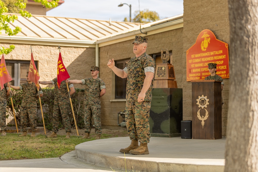 1st Maint. Bn., 1st MLG, is Awarded the 2025 Secretary of War Phoenix Award for Maintenance Excellence