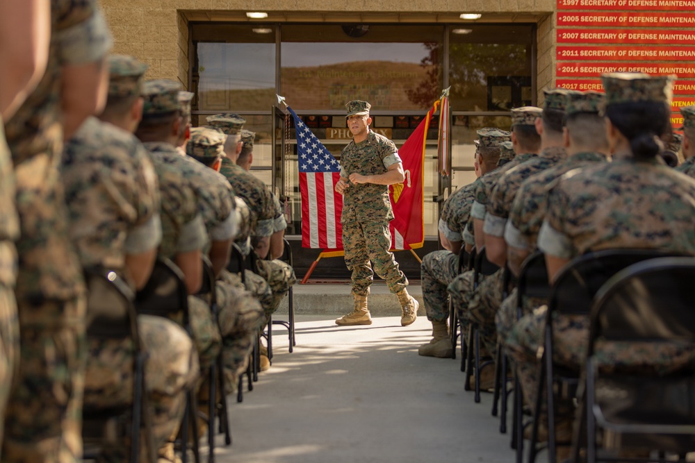 1st Maint. Bn., 1st MLG, is Awarded the 2025 Secretary of War Phoenix Award for Maintenance Excellence