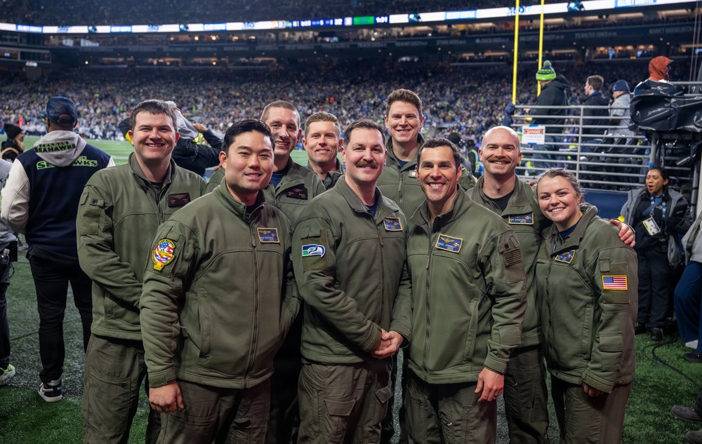 Air Station Astoria Members Honored Following December 2025 Floods at Seahawks vs Rams