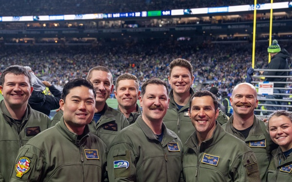 Air Station Astoria Members Honored Following December 2025 Floods at Seahawks vs Rams