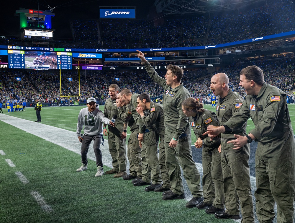 Air Station Astoria Members Honored Following December 2025 Floods at Seahawks vs Rams