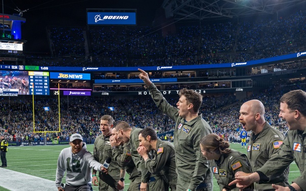 Air Station Astoria Members Honored Following December 2025 Floods at Seahawks vs Rams