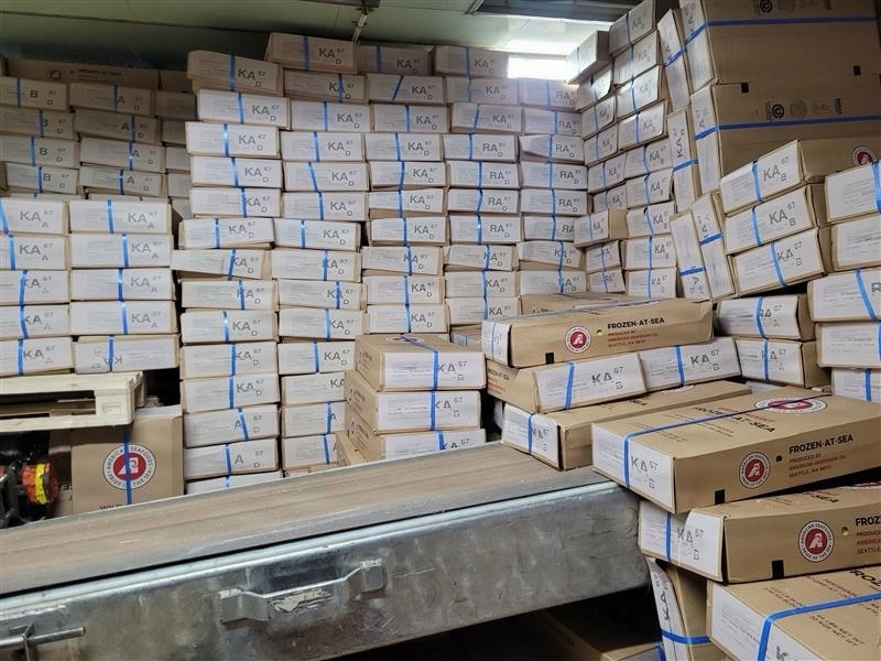 Coast Guard Cutter Waesche Seizes over $65,000 in unreported pollock roe in Dutch Harbor