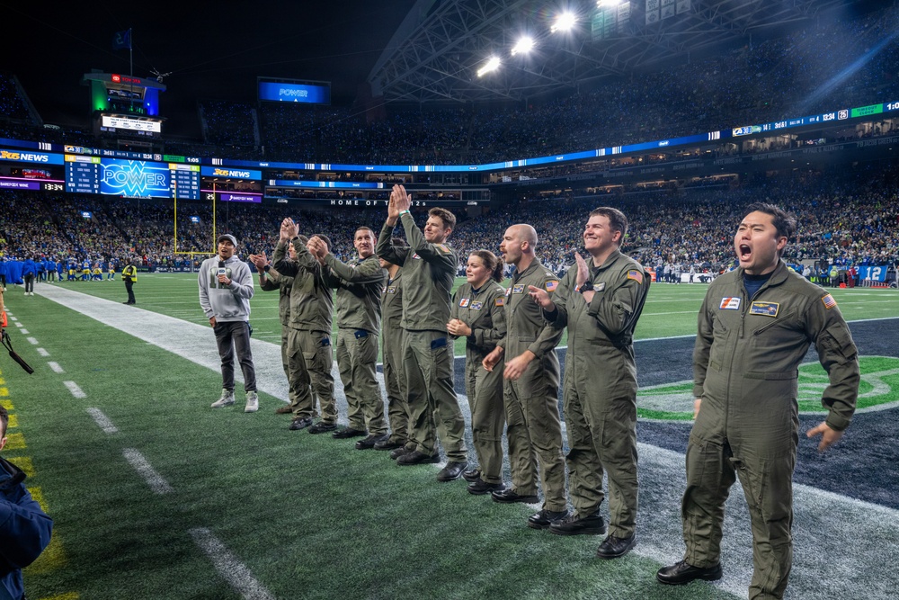 Air Station Astoria Members Honored Following December 2025 Floods at Seahawks vs Rams