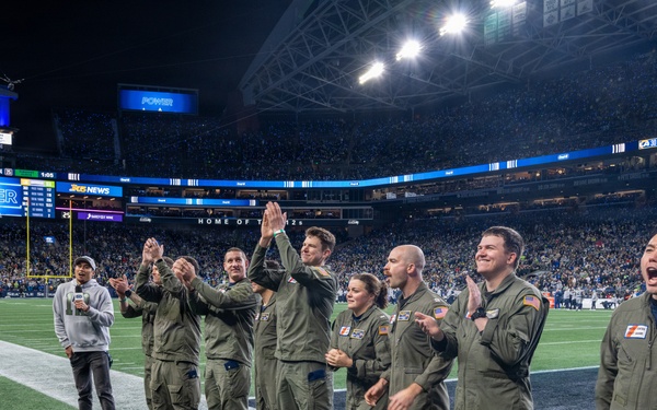 Air Station Astoria Members Honored Following December 2025 Floods at Seahawks vs Rams