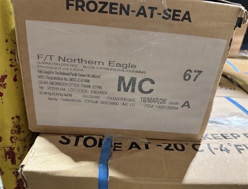 Coast Guard Cutter Waesche Seizes over $65,000 in unreported pollock roe in Dutch Harbor