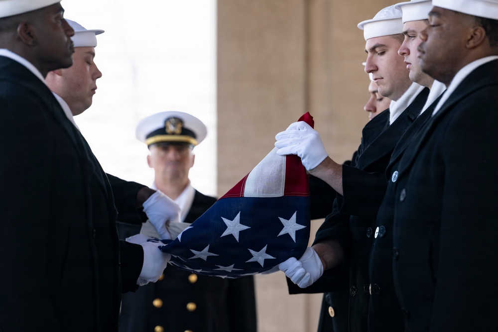 Military Funeral Honors are conducted for U.S. Navy Lt. Anne Marie Jay at Arlington National Cemetery