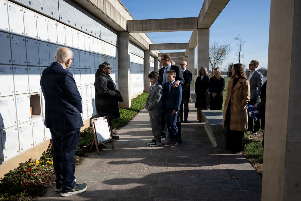 Military Funeral Honors are conducted for U.S. Navy Lt. Anne Marie Jay at Arlington National Cemetery