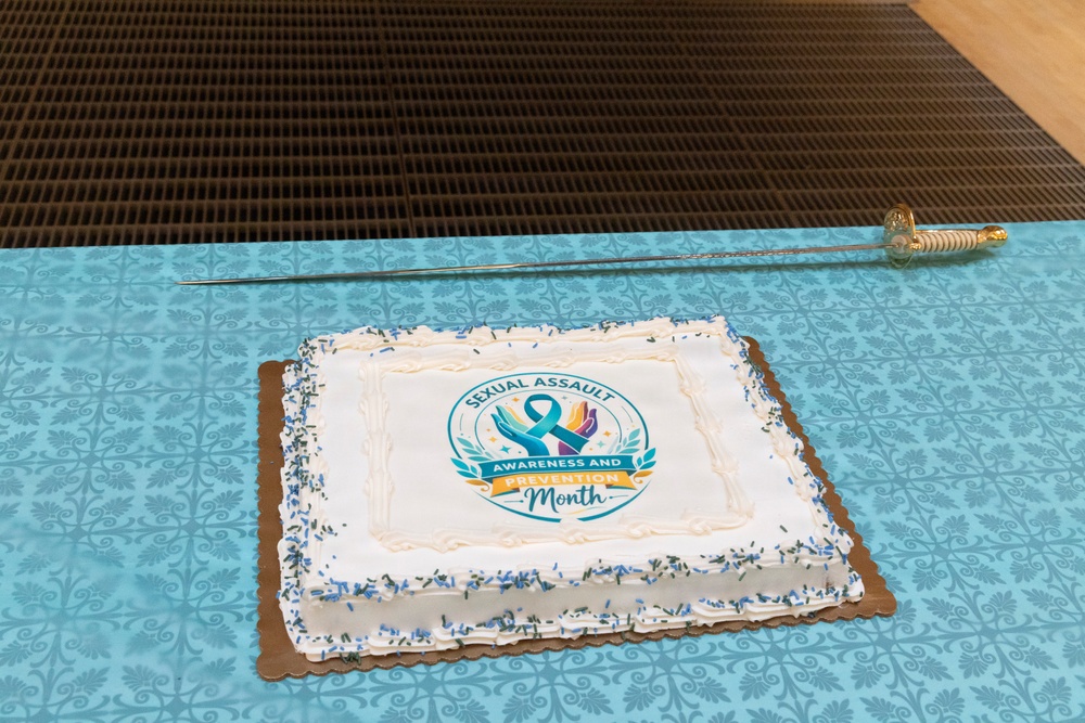 Sexual Assault Awareness and Prevention Month kicks off with a cake cutting