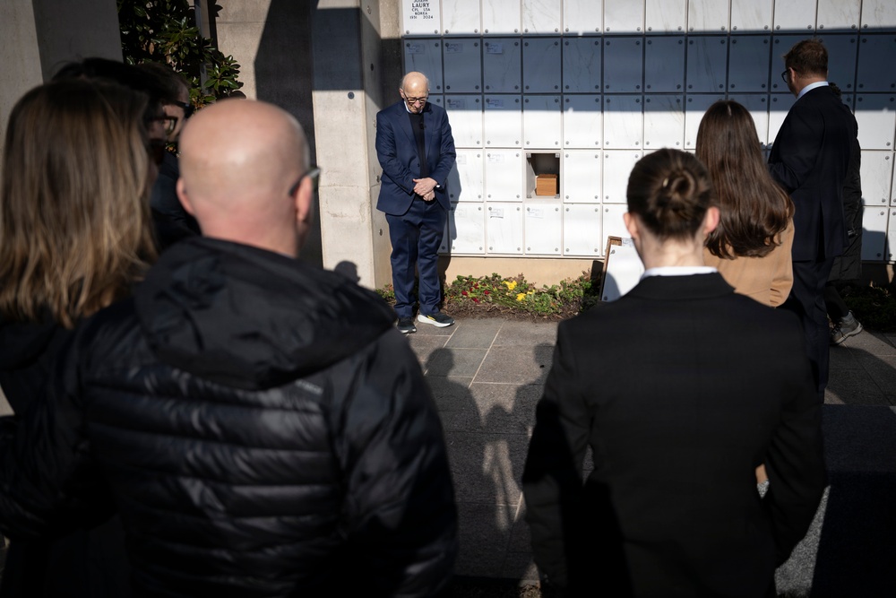 Military Funeral Honors are conducted for U.S. Navy Lt. Anne Marie Jay at Arlington National Cemetery