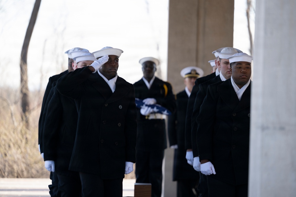 Military Funeral Honors are conducted for U.S. Navy Lt. Anne Marie Jay at Arlington National Cemetery