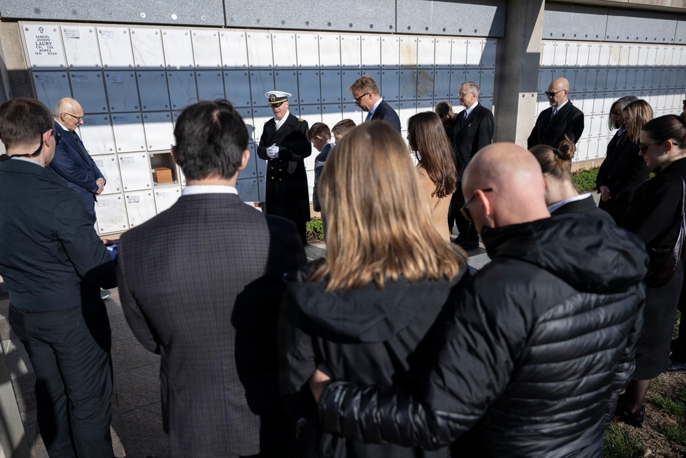 Military Funeral Honors are conducted for U.S. Navy Lt. Anne Marie Jay at Arlington National Cemetery