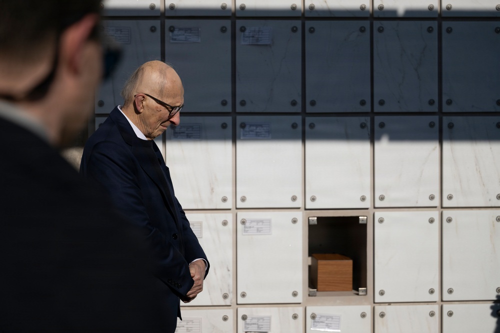 Military Funeral Honors are conducted for U.S. Navy Lt. Anne Marie Jay at Arlington National Cemetery