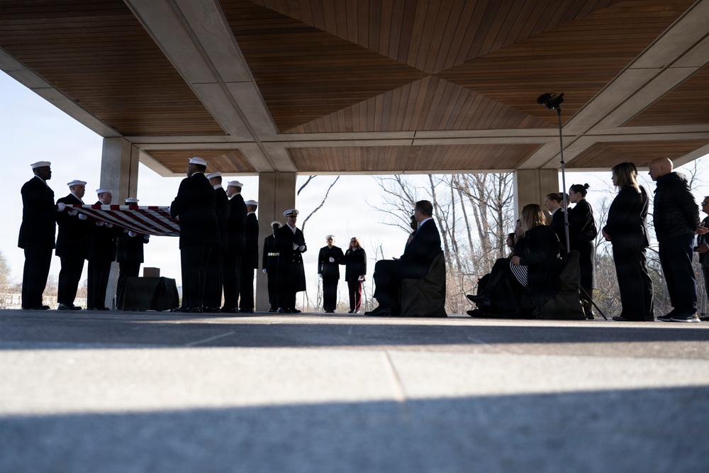 Military Funeral Honors are conducted for U.S. Navy Lt. Anne Marie Jay at Arlington National Cemetery