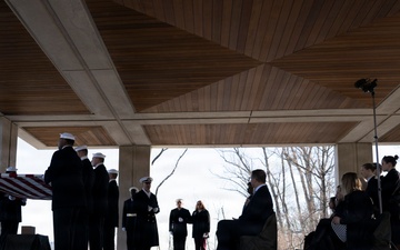 Military Funeral Honors are conducted for U.S. Navy Lt. Anne Marie Jay at Arlington National Cemetery
