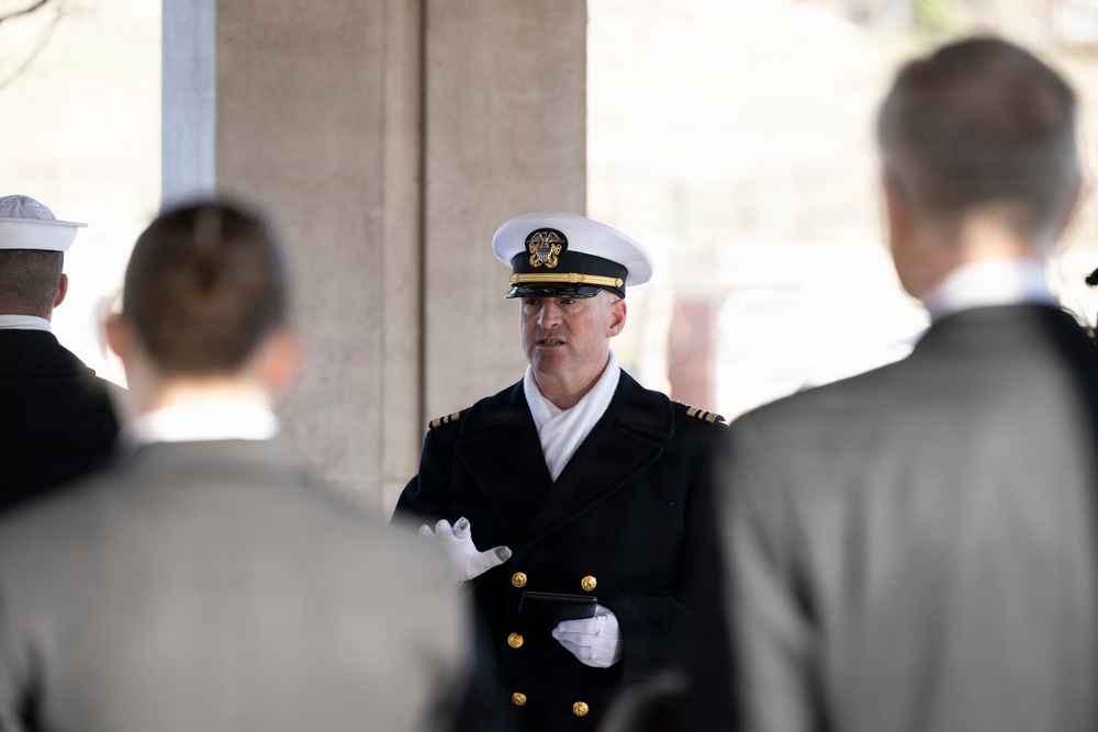 Military Funeral Honors are conducted for U.S. Navy Lt. Anne Marie Jay at Arlington National Cemetery