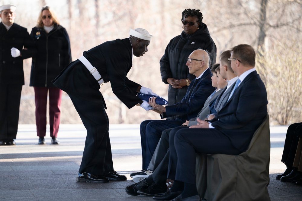 Military Funeral Honors are conducted for U.S. Navy Lt. Anne Marie Jay at Arlington National Cemetery