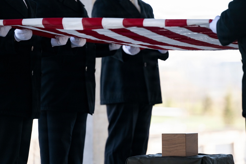 Military Funeral Honors are conducted for U.S. Navy Lt. Anne Marie Jay at Arlington National Cemetery