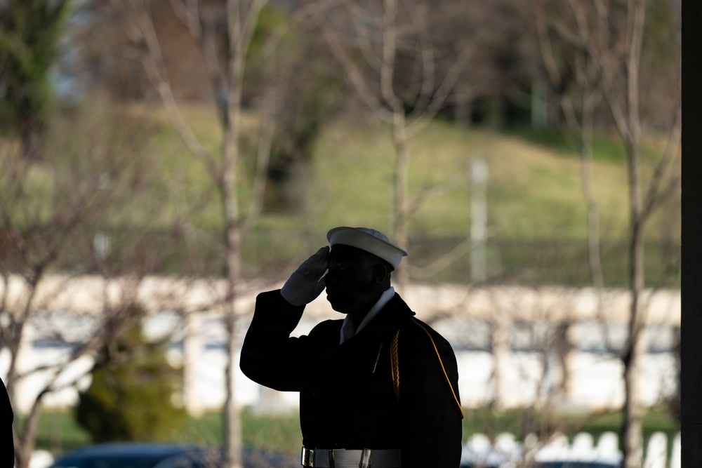 Military Funeral Honors are conducted for U.S. Navy Lt. Anne Marie Jay at Arlington National Cemetery