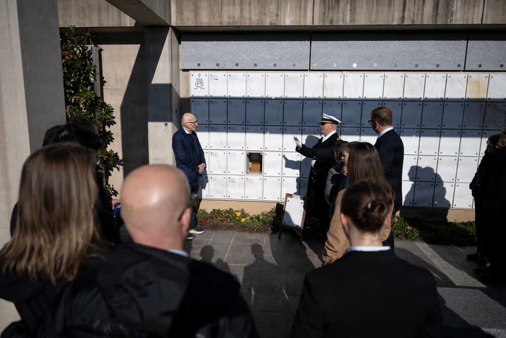 Military Funeral Honors are conducted for U.S. Navy Lt. Anne Marie Jay at Arlington National Cemetery